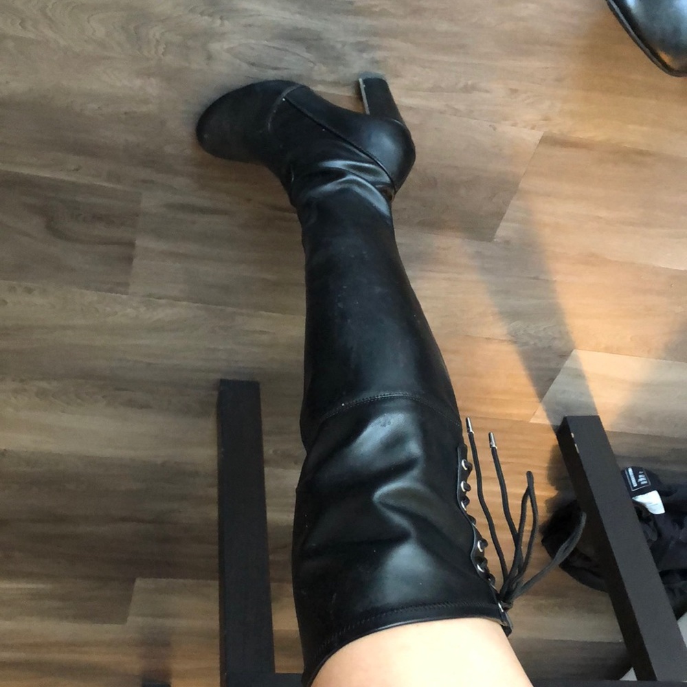 Leather Over the Knee Boot
